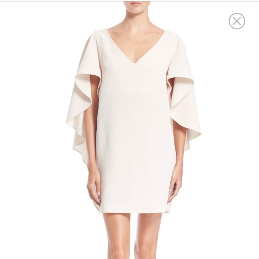 Opening Ceremony Cascade Sleeve Crepe Dress Cape