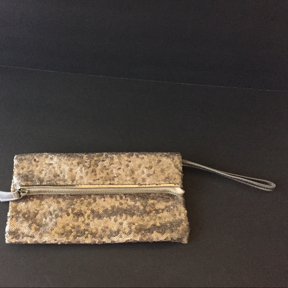 Champagne Sequin Clutch