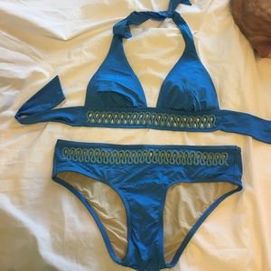 Kathleen Cook size medium blue bikini bottom