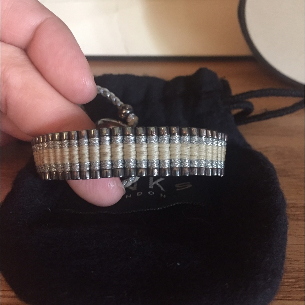 Links London bracelet beige and silver colored