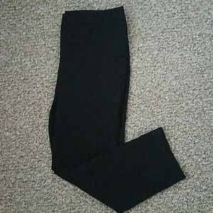 Ankle length black cotton pant