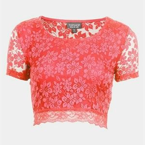 Hot Topshop Lace Crop Top