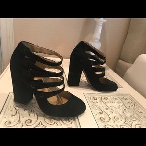BP suede strap heels