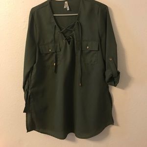 Olive Tie Tunic