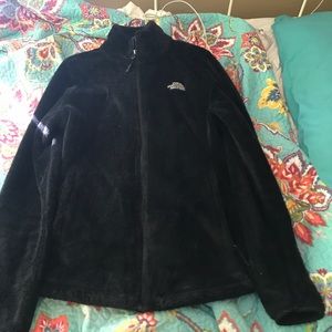 Women's black fleece north face jacket