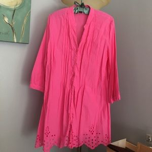 COLDWATER CREEK ADORABLE PINK TUNIC.