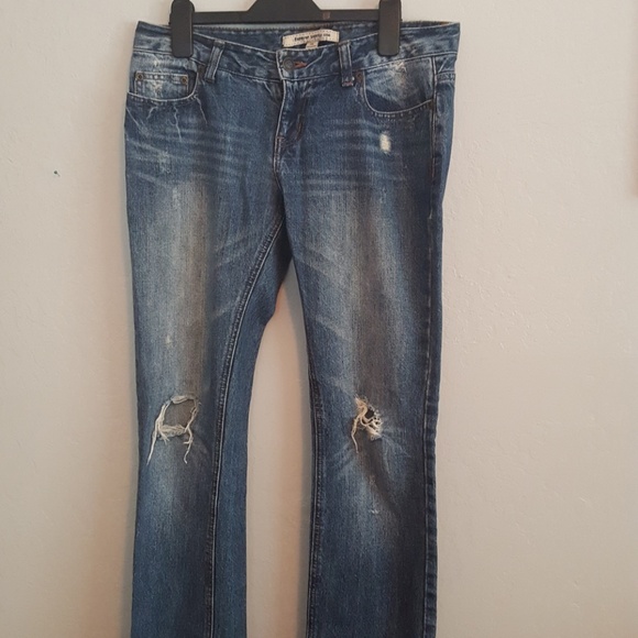 Straight Cut Ripped Jeans - Picture 1 of 2