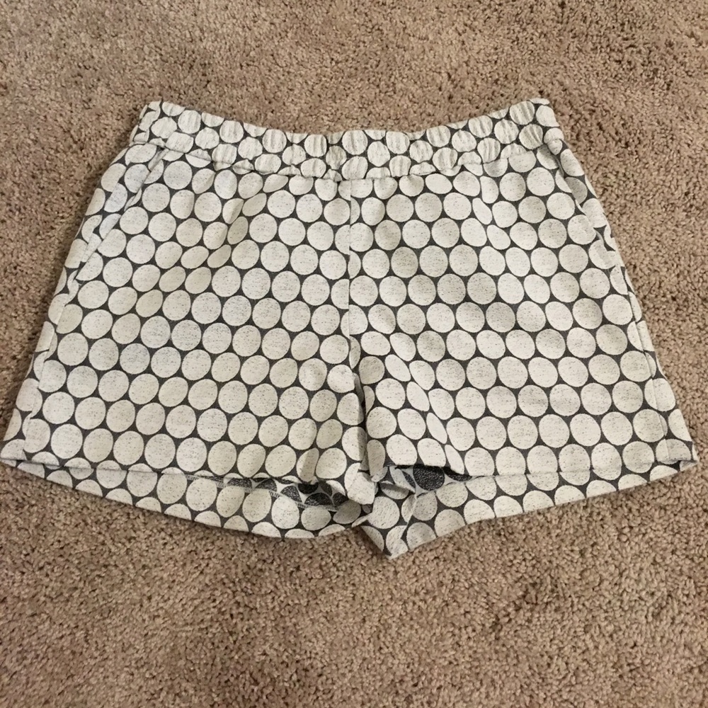 J.crew polka dot boardwalk pull-on shorts