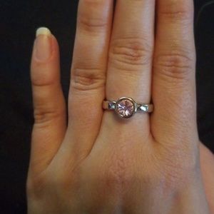 Pink stone ring
