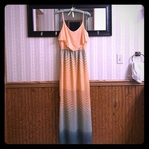 ☀️Maurice's Orange and Turquoise Maxi Dress