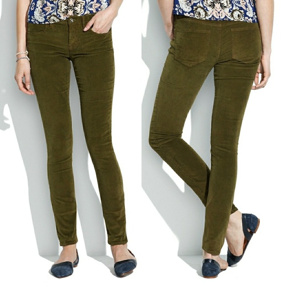 Madewell Pants - Madewell Skinny Green Cords