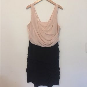 Blush & Black Rouche Dress