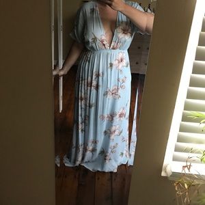 F21 Contemporary Floral Maxi Dress