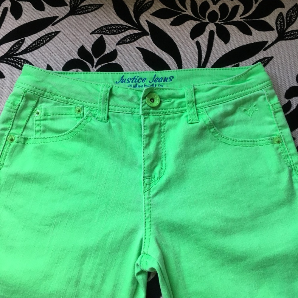 Neon Green Jeans from Justice
