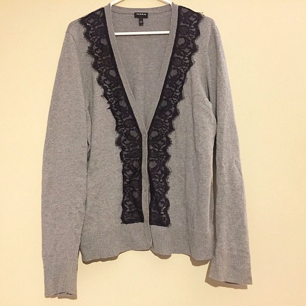 Gray knit Cardigan