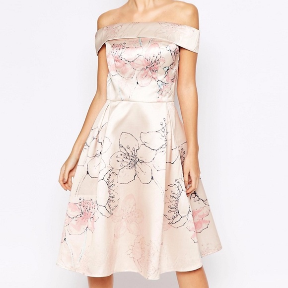 💟 Chi Chi London Off shoulder Midi - Picture 2 of 4