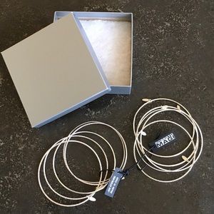 Silver bangle bracelets