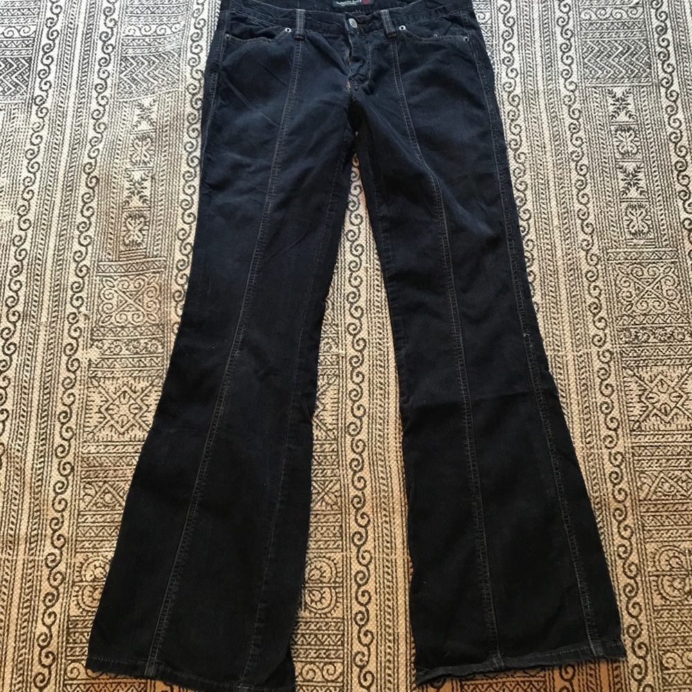 AE blue cords with flare leg