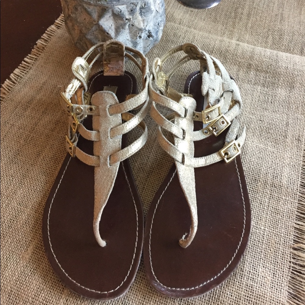 Steve madden gold gladiator sandals