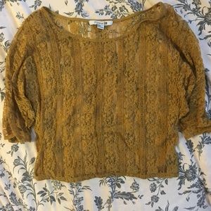 Lace mustard yellow Top