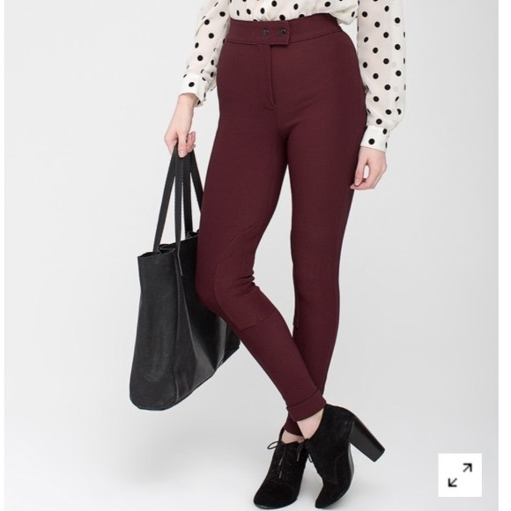 Burgundy American Apparel Riding Pants
