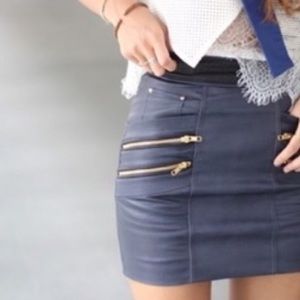 Self Portrait Vegan Leather Skirt