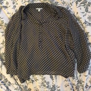 Button Down Chiffon patterned shirt