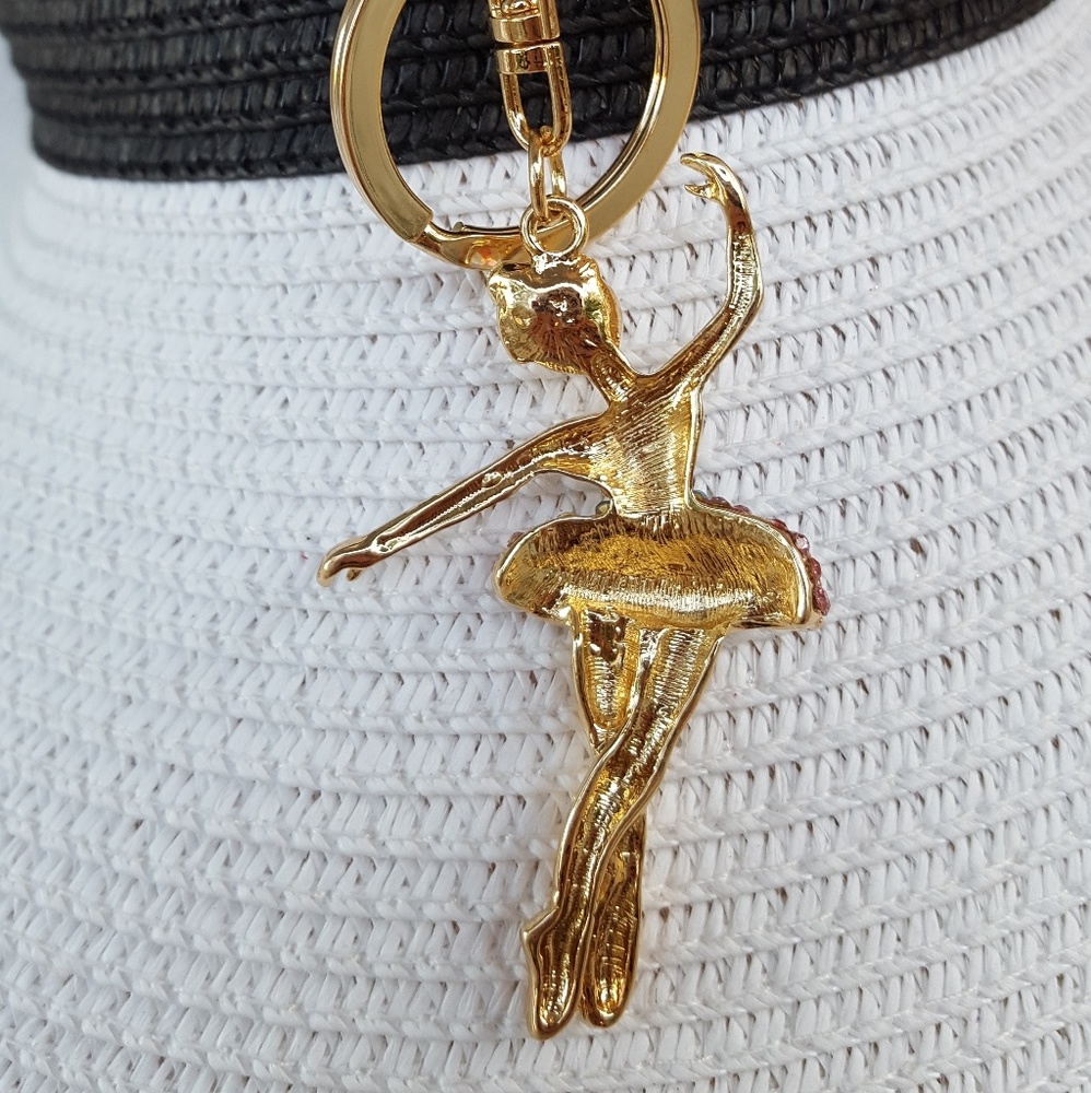 Ballerina Rhinestone Keychain - Picture 2 of 3