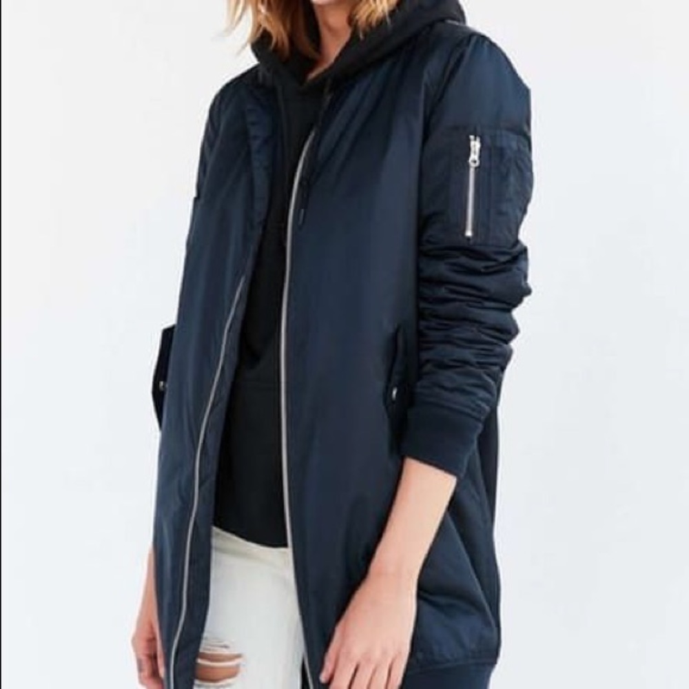 Silence and Noise Longline Flight Bomber Jacket