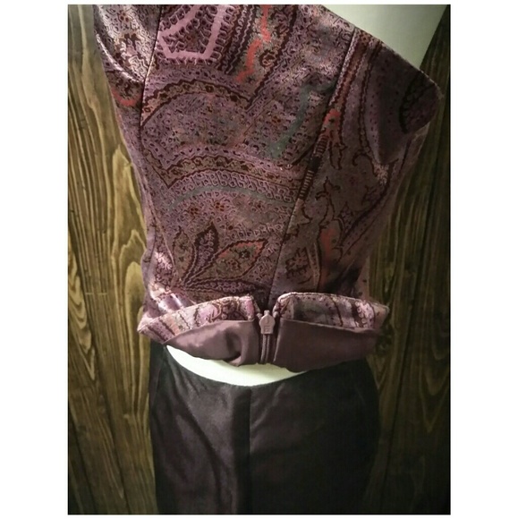 Ann Taylor Wine/purple 2pc halter skirt set - Picture 3 of 8