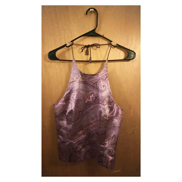 Ann Taylor Wine/purple 2pc halter skirt set - Picture 4 of 8
