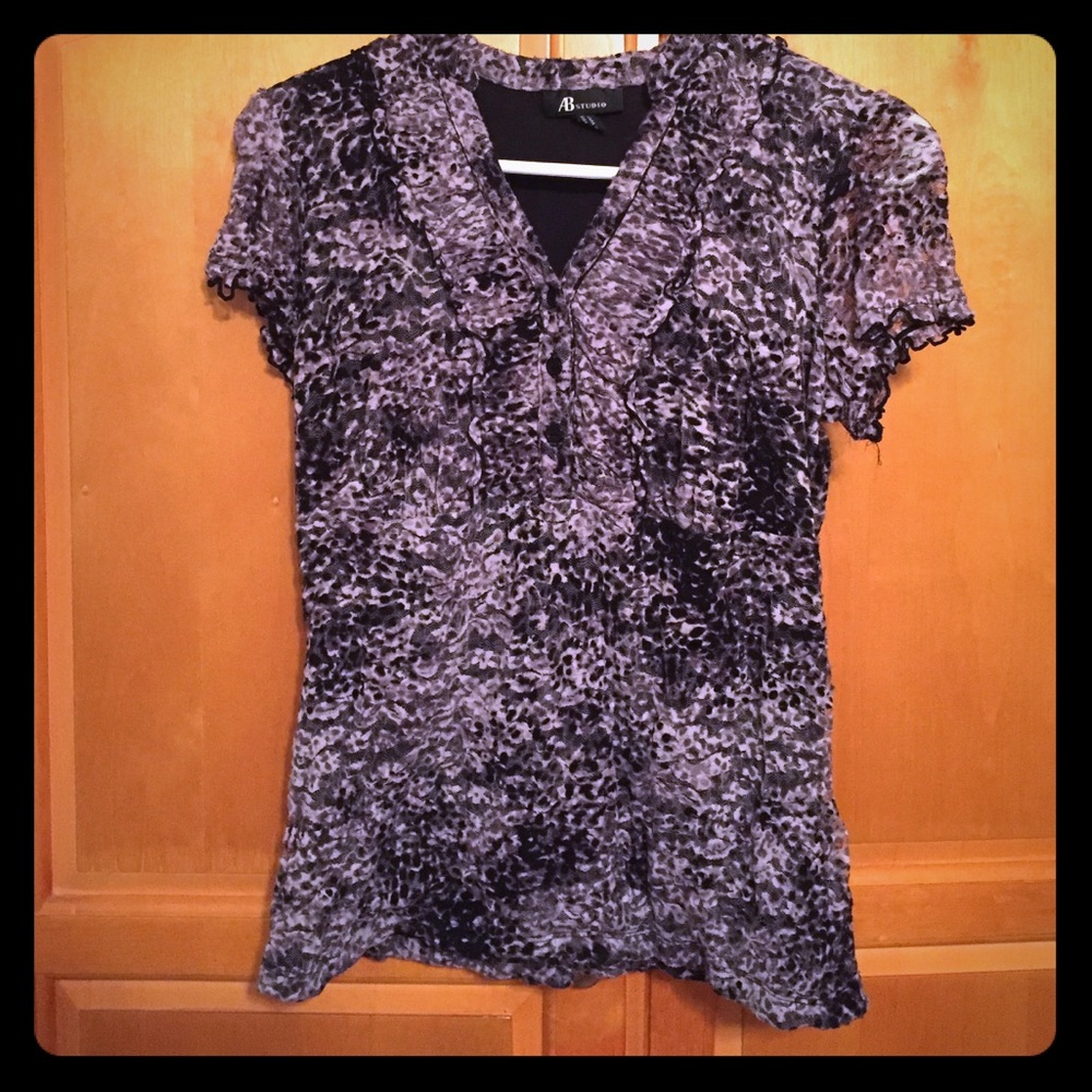 Black and white blouse