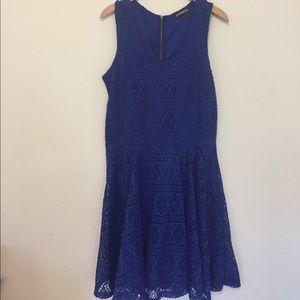 Royal Blue Crochet Dress