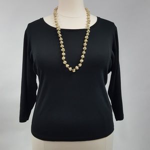 ❤❤Host Pick❤❤ [Jones New York] Black 3/4 Sleeve 2X