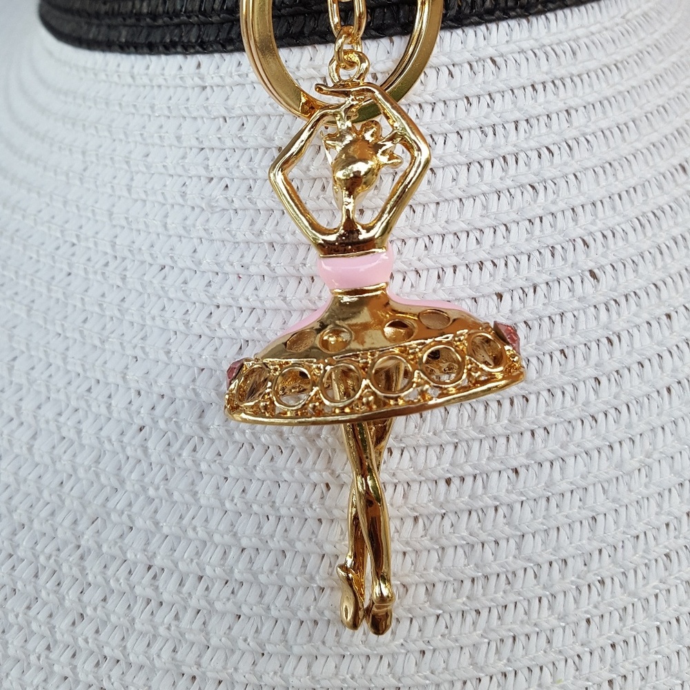 Ballerina Rhinestone Keychain - Picture 2 of 3