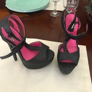 Black, platform heels.