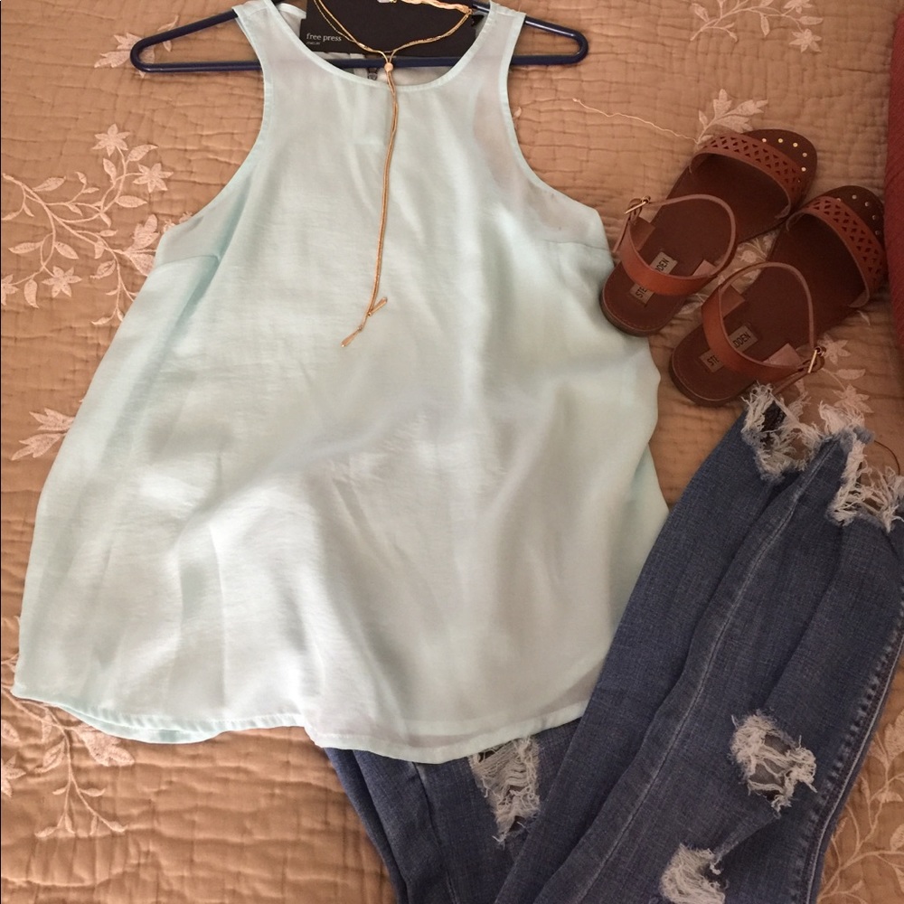 Teal green Express Top
