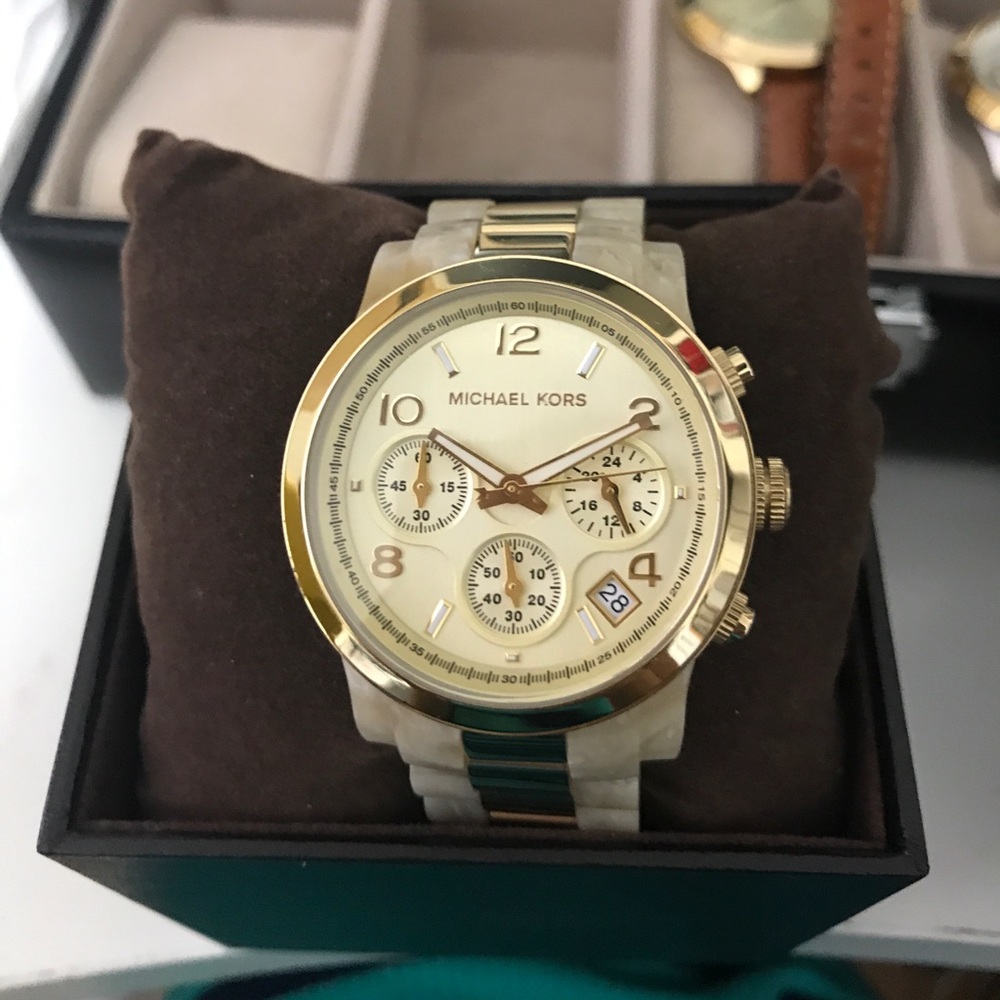 Michael Kors gold marble watch
