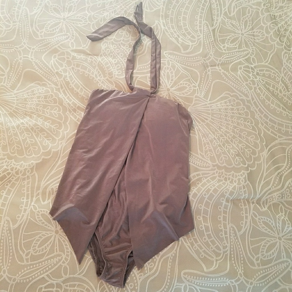 Sexy, flattering taupe swimsuit - brand new