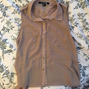 Tan button Down collar shirt