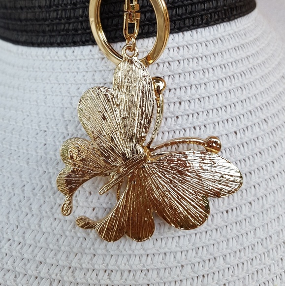 Butterfly Rhinestone Keychain - Picture 3 of 4