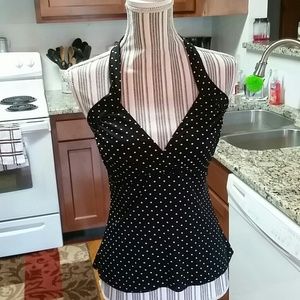 Black w white polka dot shirt