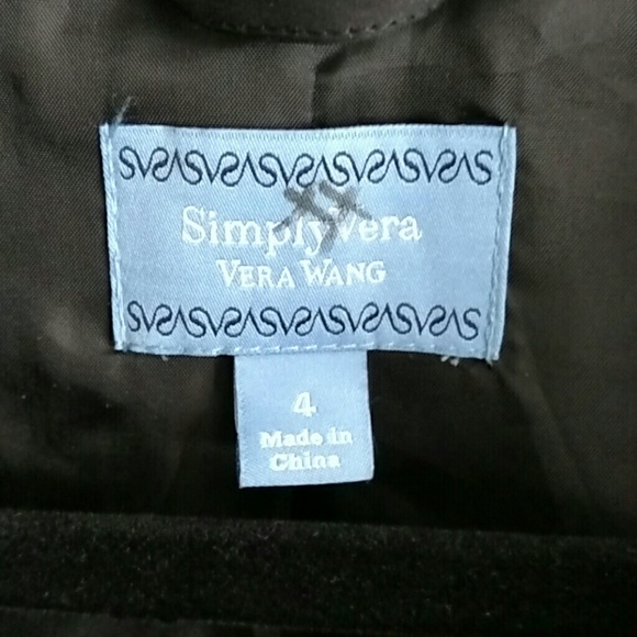 Simply Vera Vera Wang coat size 4 - Picture 2 of 3