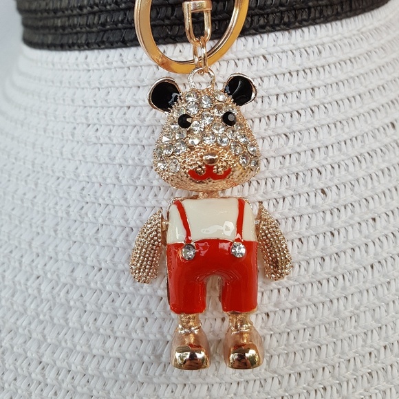 Bear Rhinestone Keychain - Picture 2 of 5
