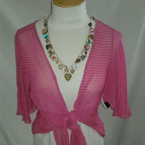 ⚘SALE⚘Phool  Sheer Front Tie Shirt