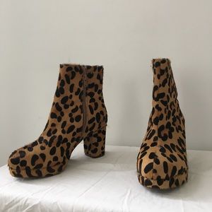Jeffrey Campbell cheetah print fury boots