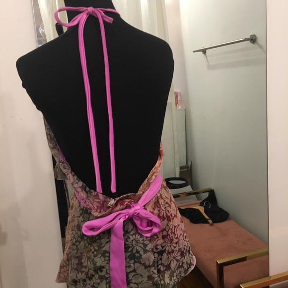 Pink and gray halter top - Picture 3 of 3