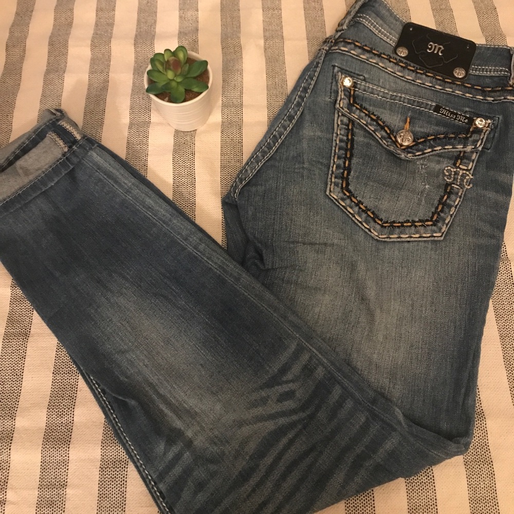 Miss Me Cuffed Skinny Jean 28