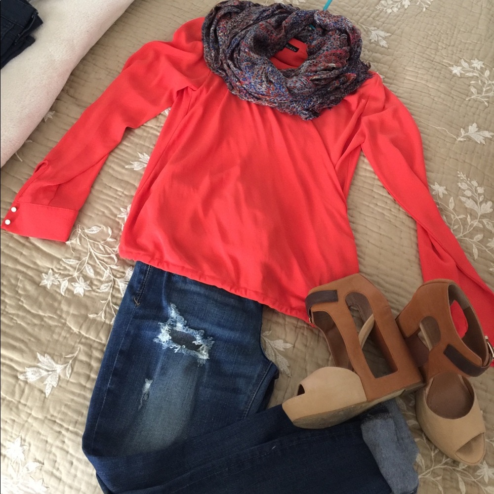 Ro&De Sunset Orange Blouse