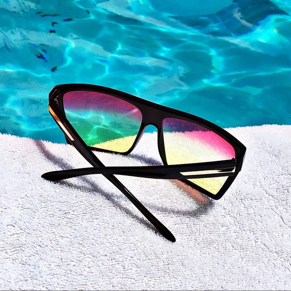 "Laylani" Oversized Square Flat Top Aviators - Picture 4 of 5